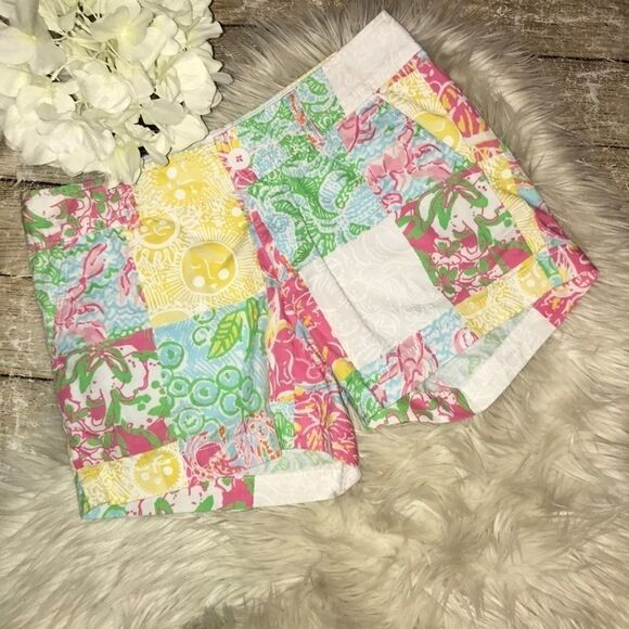 Lilly Pulitzer Callahan Shorts Patchwork Print - Picture 1 of 7